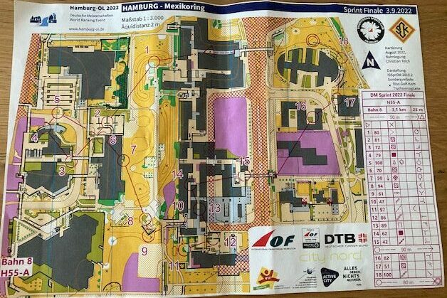 Karte DM Sprint-OL 2022